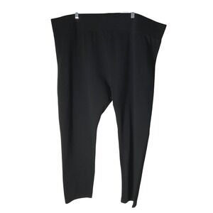 LOGO Layers by Lori Goldstein Knit Pull-On Ankle Leggings A468318 Black Sz 3X